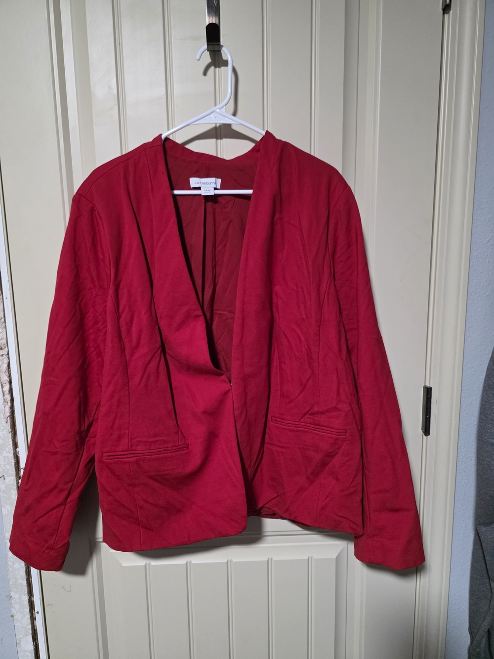Lane Bryant Bright Red Open-Front Blazer